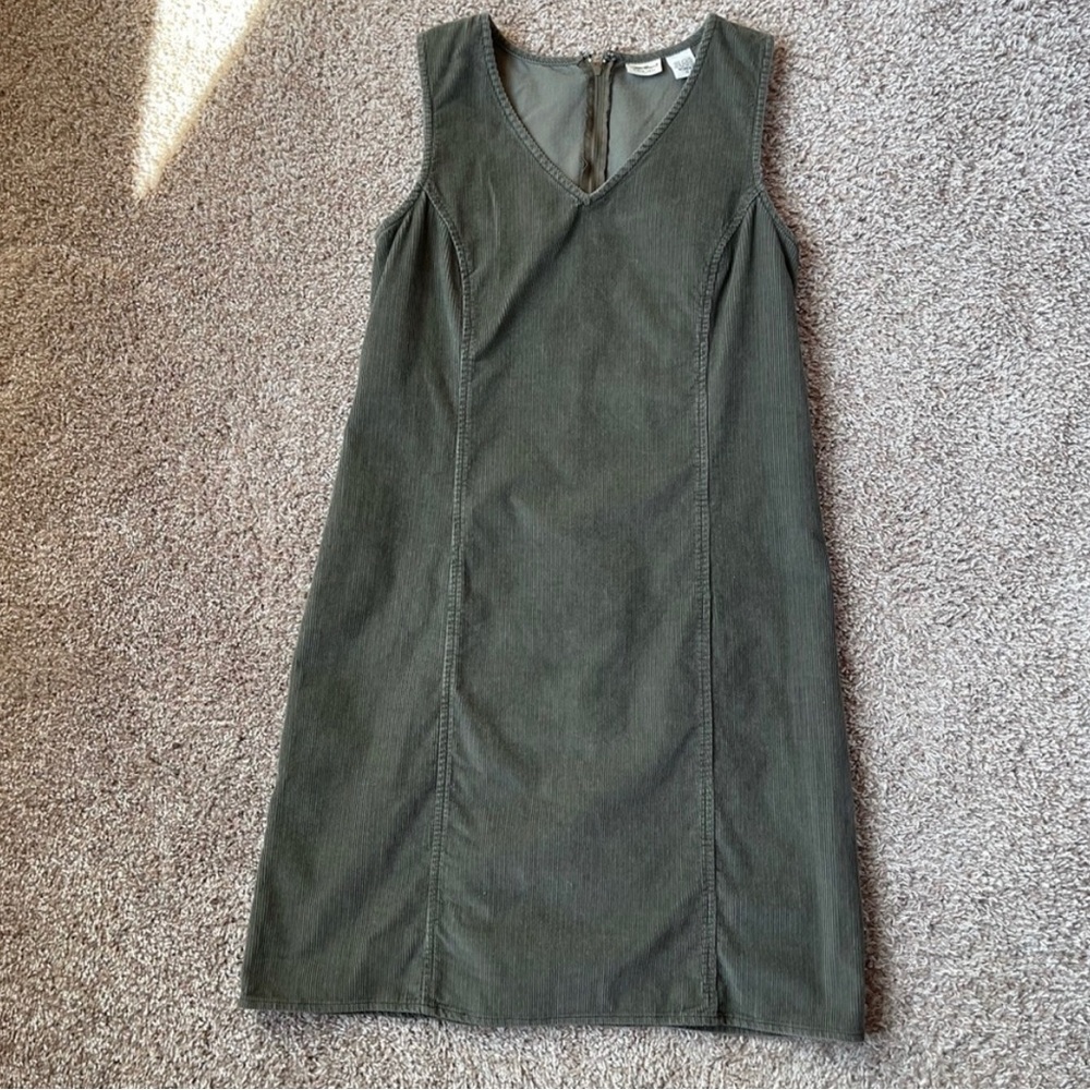 Eddie Bauer Olive Corduroy Dress